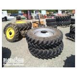 (2) 380 85R 34 Tires and Rims