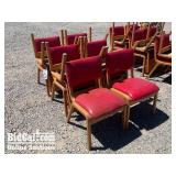 (10) Red Wooden Chairs