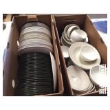 White Bowls And Green Plates