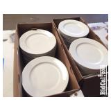 Two Boxes Of White Plates
