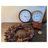 Clocks & Acorn/PineCone Wreath