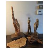 Wood & Ceramic Figurines, Table Art