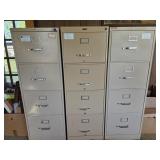Filing Cabinets-set of 3 / 4 drawer
