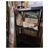 Plastic Shelving Unit, Light Bulbs, Fiberglass