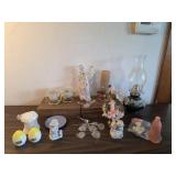 Candlesticks, S & P Shakers, Hurricane Lamp
