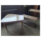 MCM End Table (2) & Metal Plant Stand
