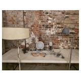 Floor lamps, hardwired sconces, table lamps