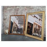 Mirrors - wooden 26.5 x 33, gold 24 x 34.5