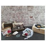 Portable Emdeko sewing machine, craft items,