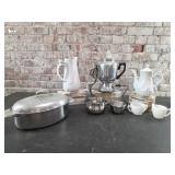 Tea Pots, Electric Percolator, Cream/Sugar Bowls