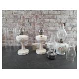 Milk Glass Oil Lamps