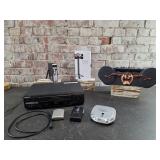 Toshiba AM/FM Cassette Radio, Sony HiFi VHS,