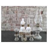 Milk Glass, Glass Oil Lamps