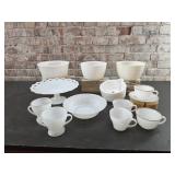 Milk Glass Serving Pieces, Coffee cups
