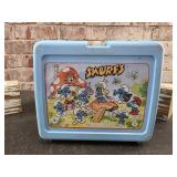 Plastic Smurfs Lunch Box with Thermos