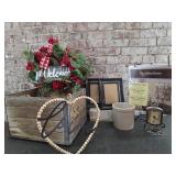 Farmhouse Decor, Meadow Gold Wooden Crate