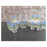 Pitcher & 10 Glasses
