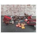Cast Iron Coca Cola Clydesdales, Wagons