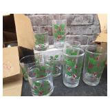 Holly Berry Holiday Glasses