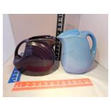 2 painted pitchers