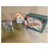 Set of dishes, cake tray, Coca-Cola Playing Cards