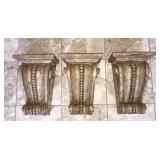 Decorative architectural wall Sconces, Set of 3