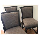 Set of 3 rattan black barstools