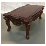 Coffee table lion hand carved mahogany