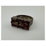 Vintage Sterling Silver and Red Stone Ring
