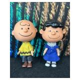 1968 Mattel Peanuts Charlie Brown, Lucy Dolls