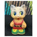 1970s Soviet-era Rubber Toy Cat Figurine