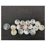 Collectilbe Glass Marbles with Iconic Characters