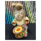 Vintage Peter Rabbit Drummer Wind-Up Toy