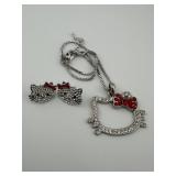 Hello Kitty Necklace and Earring Set