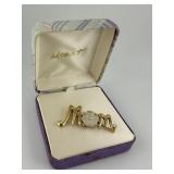 Vintage Monet Mom Brooch