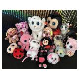 Selction of Ty Beanie Boos and Beanie Balls