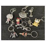 Rhinestone, Enamled, Metal Keychains