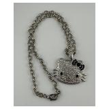 Hello Kitty Pave Rhinestone Pendant Necklace