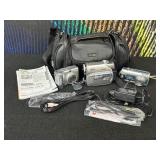 Two Canon Digital Cameras and JVC Camcorder