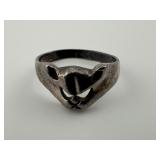 Vintage Sterling Silver Cat Ring Size 5