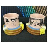 Vintage Three Cheers Man and Woman Novlety