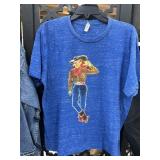 Three Palominos Cowboy Tshirt Size L