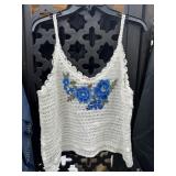 New Chelsea & Violet Crochet Top Size XL