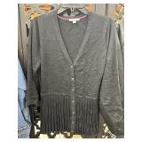 Isaac Mizrah Live! Back Button Up Cardigan