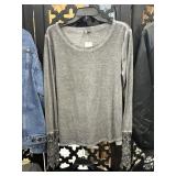 New Cato Long Sleeve with lace Shirt Size L
