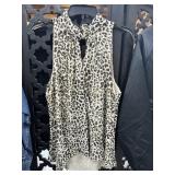 New $70 Calvin Klein Leopard Print Bouse