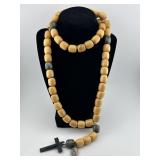 Wood Bead Rosary