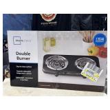 New Mainstays Double Burner