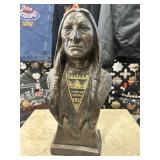 Vintage Native American Chalk Statue