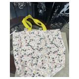 Bee and Flower Vanvas Tote Bag